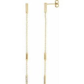 1/10 CTW Diamond Chain Earrings