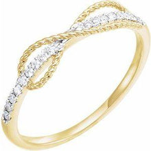 Load image into Gallery viewer, 1/10 CTW Diamond Infinity-Inspired Ring
