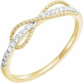 1/10 CTW Diamond Infinity-Inspired Ring