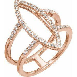 1/4 CTW Diamond Geometric Ring