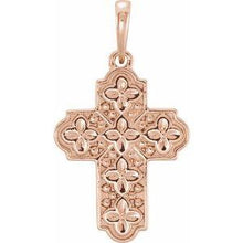 Load image into Gallery viewer, Ornate Floral-Inspired Cross Pendant
