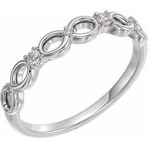 .08 CTW Diamond Infinity-Inspired Ring