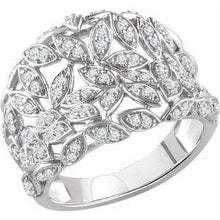 Load image into Gallery viewer, 1/2 CTW Diamond Leaf Ring
