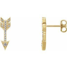 1/6 CTW Diamond Arrow Earrings