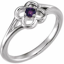 Blue Sapphire Youth Flower Ring