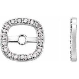 .08 CTW Diamond Halo-Style Earring Jackets