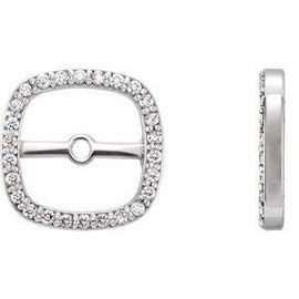 .08 CTW Diamond Halo-Style Earring Jackets