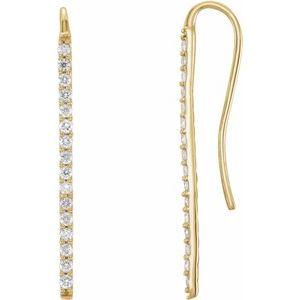 1/3 CTW Diamond Bar Earrings