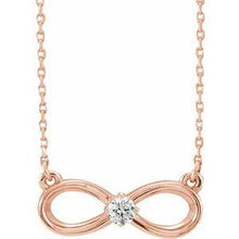 Load image into Gallery viewer, 1/10 CT Diamond Infinity-Inspired 16-18&quot; Necklace
