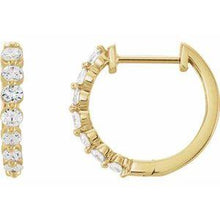 Load image into Gallery viewer, 1/5 CTW Diamond 15.25 mm Hoop Earrings
