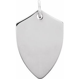 Vermeil 22.4x14.1 mm Shield 24