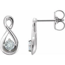 Load image into Gallery viewer, 1/5 CTW Diamond Infinity-Inspired Earrings
