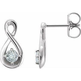 1/5 CTW Diamond Infinity-Inspired Earrings