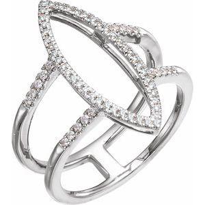 1/4 CTW Diamond Geometric Ring