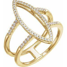 1/4 CTW Diamond Geometric Ring