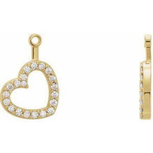 Load image into Gallery viewer, 1/5 CTW Diamond Heart Earring Jackets
