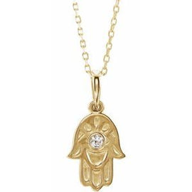 .03 CTW Diamond Hamsa 16-18