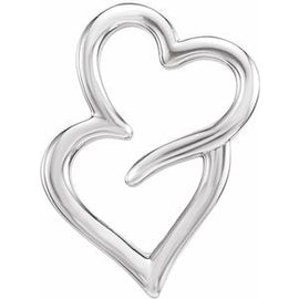 Double Heart Slide Pendant