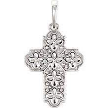 Load image into Gallery viewer, Ornate Floral-Inspired Cross Pendant

