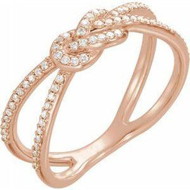 1/5 CTW Diamond Knot Ring