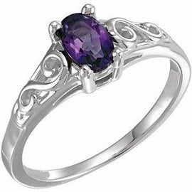 Youth Imitation Birthstone Ring
