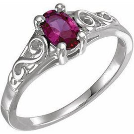 Youth Imitation Birthstone Ring