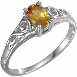 Youth Imitation Birthstone Ring