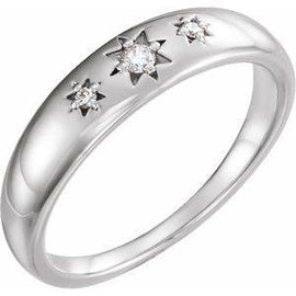 .05 CTW Diamond Starburst Ring