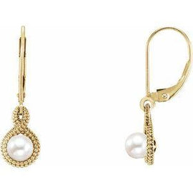 Freshwater Cultured Pearl Beaded Earrings