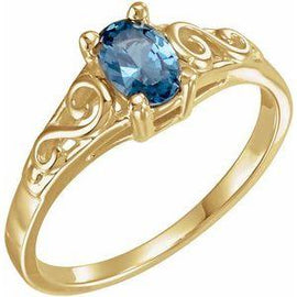 Youth Imitation Birthstone Ring