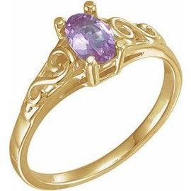 Youth Imitation Birthstone Ring