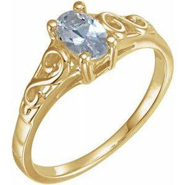 Youth Imitation Birthstone Ring