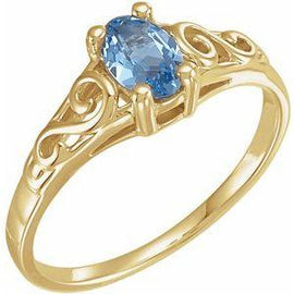 Youth Imitation Birthstone Ring