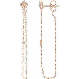 .08 CTW Diamond Chain Earrings