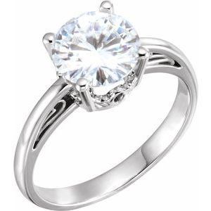 8 mm Round Forever One™ Moissanite Ring