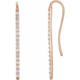 1/3 CTW Diamond Bar Earrings