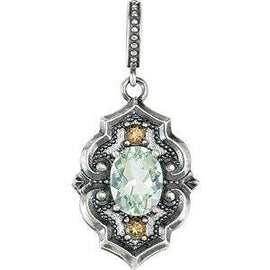 Green Quartz & Smoky Quartz Pendant