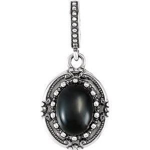 Onyx Victorian-Style Pendant