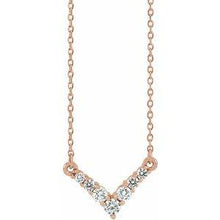 Load image into Gallery viewer, 1/3 CTW Diamond &quot;V&quot; 16-18&quot; Necklace
