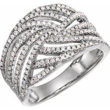 Load image into Gallery viewer, 1/2 CTW Diamond Accented Criss-Cross Ring
