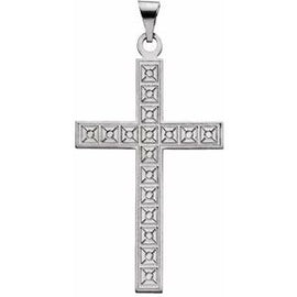 18x12 mm Geometric Cross Pendant