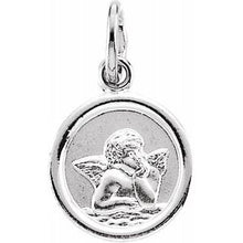 Load image into Gallery viewer, 12 mm Round Cherub Angel Dangle
