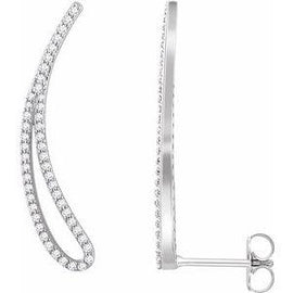 1/4 CTW Diamond Ear Climbers