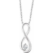 Load image into Gallery viewer, 1/6 CTW Diamond Infinity-Inspired 16-18&quot; Necklace

