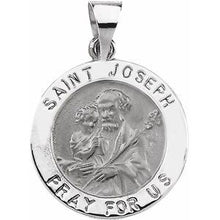 Load image into Gallery viewer, 18 mm Round Hollow St. Joseph Medal
