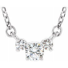 Load image into Gallery viewer, 1/3 CTW Diamond Three-Stone 16-18&quot; Necklace
