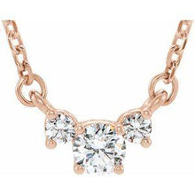 Load image into Gallery viewer, 1/3 CTW Diamond Three-Stone 16-18&quot; Necklace
