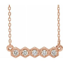 Load image into Gallery viewer, 1/5 CTW Diamond Bar 16-18&quot; Necklace
