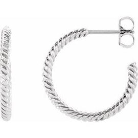 12 mm Rope Hoop Earrings