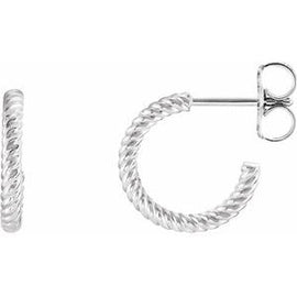 12 mm Rope Hoop Earrings